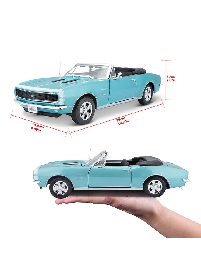 1:18 Se (A)-1967 Met Turquoise Chevrolet Camaro Ss 396 Convertible Officially Licensed Scaled Replicas of Collectible Diecast Metal Models with Exquisite Interior & Exterior Detailing for All Ages