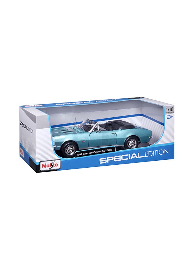 1:18 Se (A)-1967 Met Turquoise Chevrolet Camaro Ss 396 Convertible Officially Licensed Scaled Replicas of Collectible Diecast Metal Models with Exquisite Interior & Exterior Detailing for All Ages