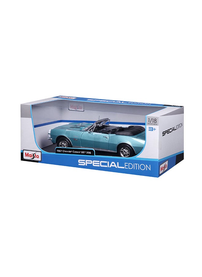 1:18 Se (A)-1967 Met Turquoise Chevrolet Camaro Ss 396 Convertible Officially Licensed Scaled Replicas of Collectible Diecast Metal Models with Exquisite Interior & Exterior Detailing for All Ages