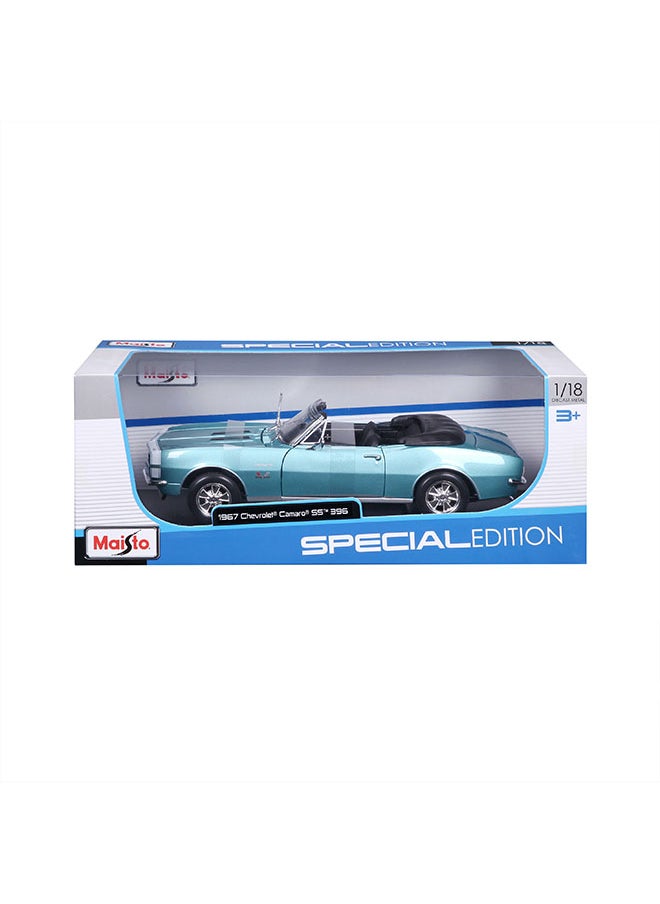 1:18 Se (A)-1967 Met Turquoise Chevrolet Camaro Ss 396 Convertible Officially Licensed Scaled Replicas of Collectible Diecast Metal Models with Exquisite Interior & Exterior Detailing for All Ages