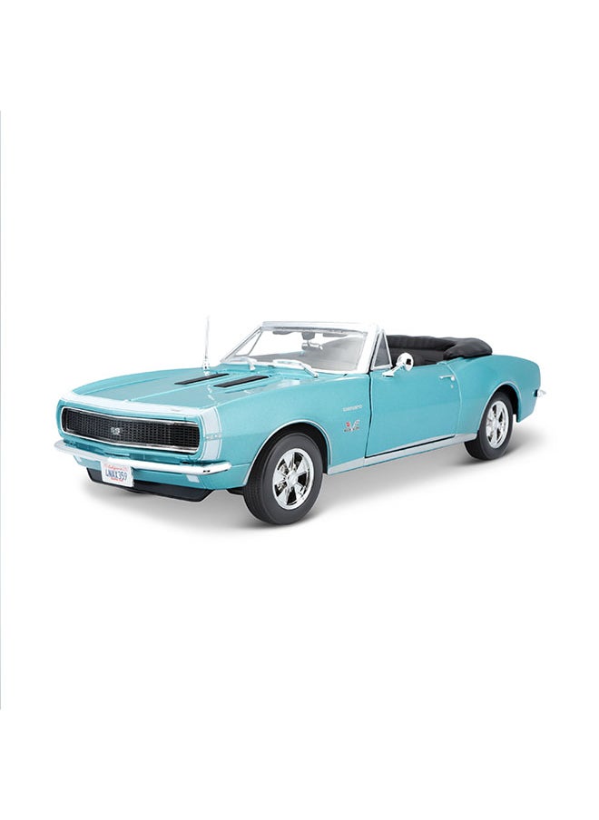 1:18 Se (A)-1967 Met Turquoise Chevrolet Camaro Ss 396 Convertible Officially Licensed Scaled Replicas of Collectible Diecast Metal Models with Exquisite Interior & Exterior Detailing for All Ages