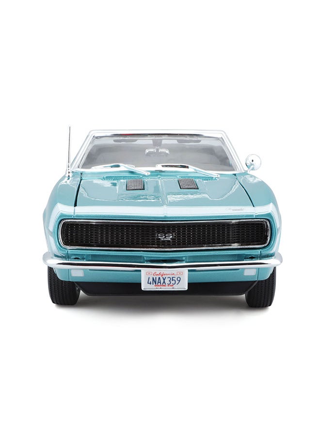 1:18 Se (A)-1967 Met Turquoise Chevrolet Camaro Ss 396 Convertible Officially Licensed Scaled Replicas of Collectible Diecast Metal Models with Exquisite Interior & Exterior Detailing for All Ages