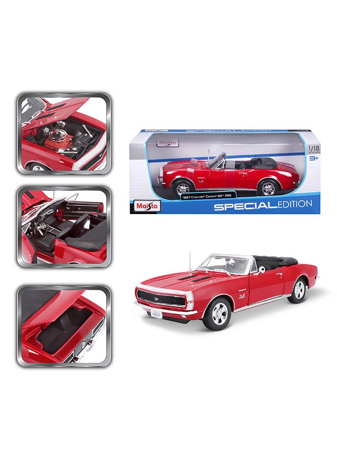 1:18 Se (A)-1967 Chevrolet Camaro Ss 396 Convertible Red Officially Licensed Scaled Replicas of Collectible Diecast Metal Models with Exquisite Interior & Exterior Detailing for All Ages