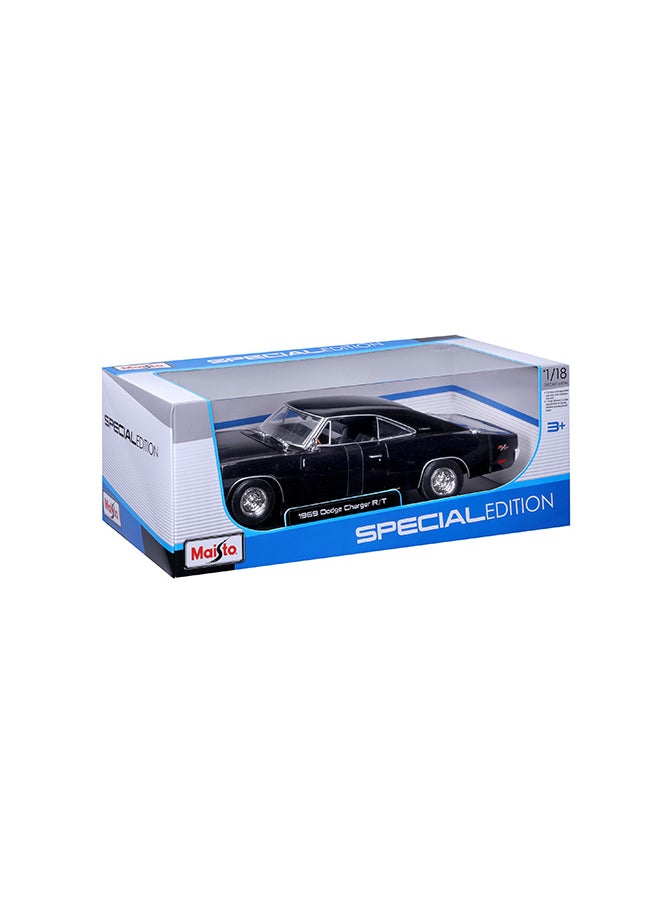 1:18 1969 Dodge Charger R-T Met Black Officially Licensed Scaled Replicas of Collectible Diecast Metal Models with Exquisite Interior & Exterior Detailing for All Ages