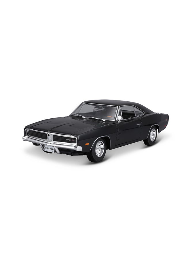 1:18 1969 Dodge Charger R-T Met Black Officially Licensed Scaled Replicas of Collectible Diecast Metal Models with Exquisite Interior & Exterior Detailing for All Ages