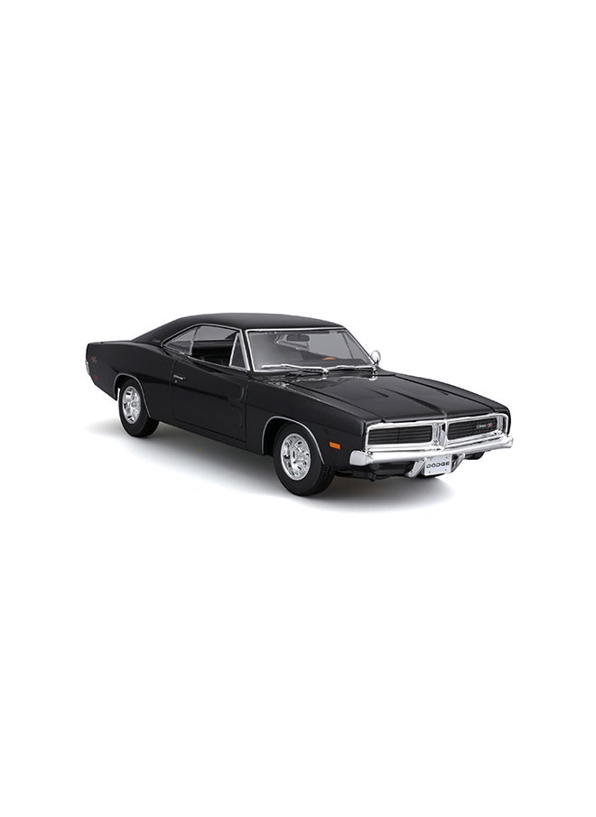 1:18 1969 Dodge Charger R-T Met Black Officially Licensed Scaled Replicas of Collectible Diecast Metal Models with Exquisite Interior & Exterior Detailing for All Ages