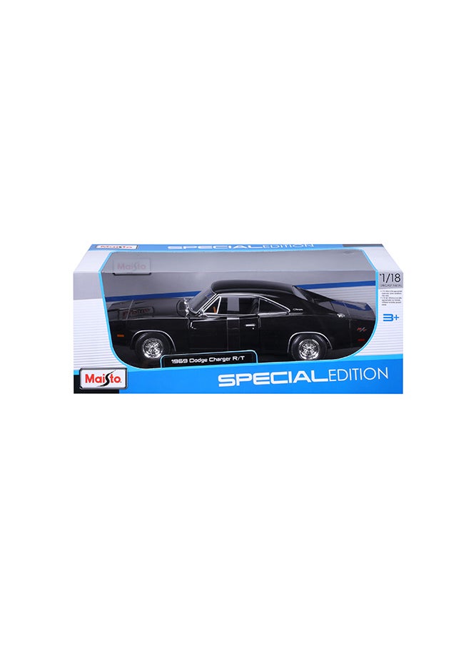 1:18 1969 Dodge Charger R-T Met Black Officially Licensed Scaled Replicas of Collectible Diecast Metal Models with Exquisite Interior & Exterior Detailing for All Ages