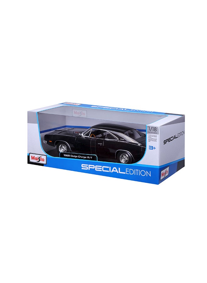 1:18 1969 Dodge Charger R-T Met Black Officially Licensed Scaled Replicas of Collectible Diecast Metal Models with Exquisite Interior & Exterior Detailing for All Ages