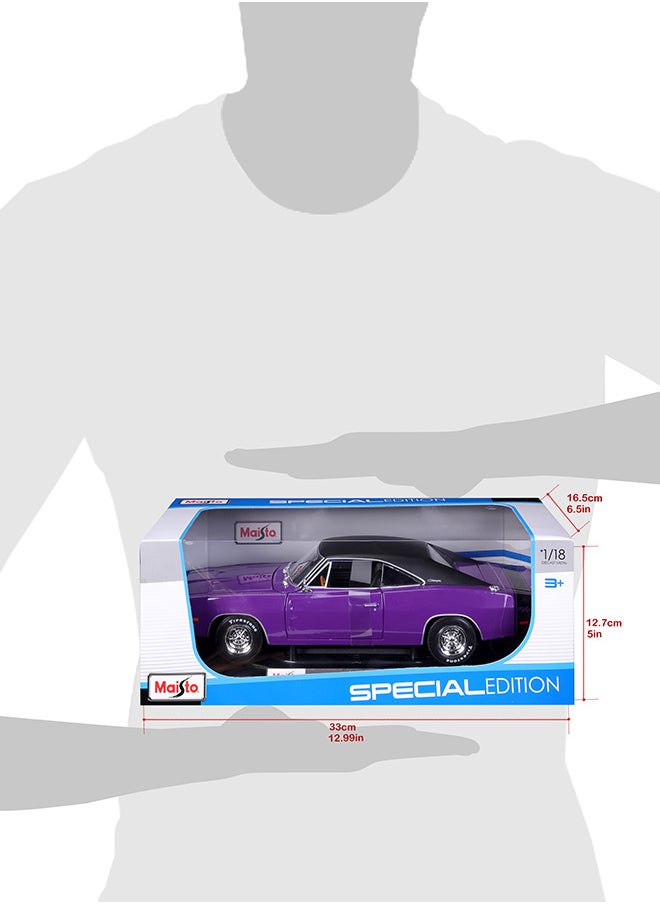 1:18 1969 Dodge Charger R-T Purple Officially Licensed Scaled Replicas of Collectible Diecast Metal Models with Exquisite Interior & Exterior Detailing for All Ages