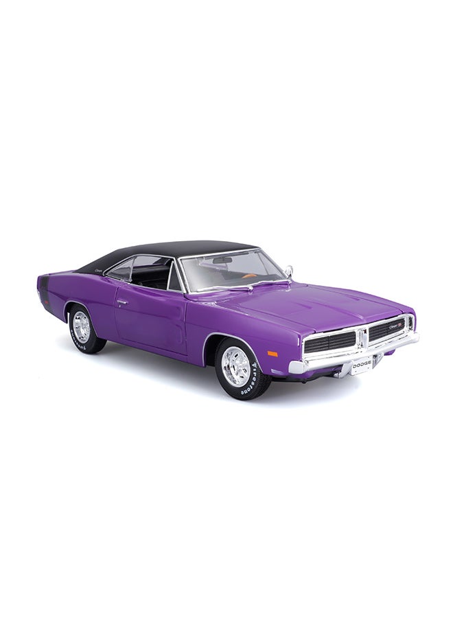 1:18 1969 Dodge Charger R-T Purple Officially Licensed Scaled Replicas of Collectible Diecast Metal Models with Exquisite Interior & Exterior Detailing for All Ages