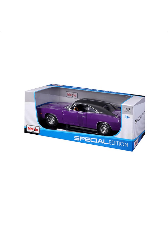 1:18 1969 Dodge Charger R-T Purple Officially Licensed Scaled Replicas of Collectible Diecast Metal Models with Exquisite Interior & Exterior Detailing for All Ages