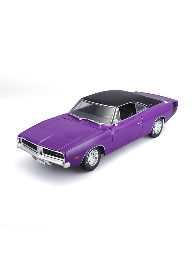 1:18 1969 Dodge Charger R-T Purple Officially Licensed Scaled Replicas of Collectible Diecast Metal Models with Exquisite Interior & Exterior Detailing for All Ages