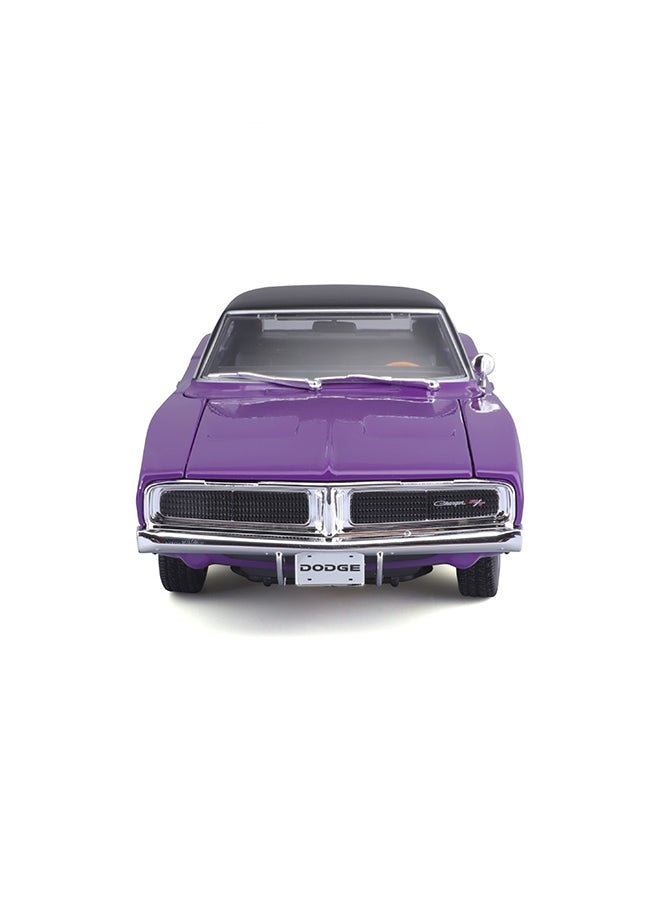 1:18 1969 Dodge Charger R-T Purple Officially Licensed Scaled Replicas of Collectible Diecast Metal Models with Exquisite Interior & Exterior Detailing for All Ages