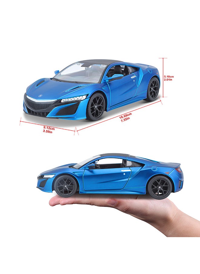 1:24 2018 Acura NSX Matte Flat Light Blue Officially Licensed Scaled Replicas of Collectible Diecast Metal Models with Exquisite Interior & Exterior Detailing for All Ages