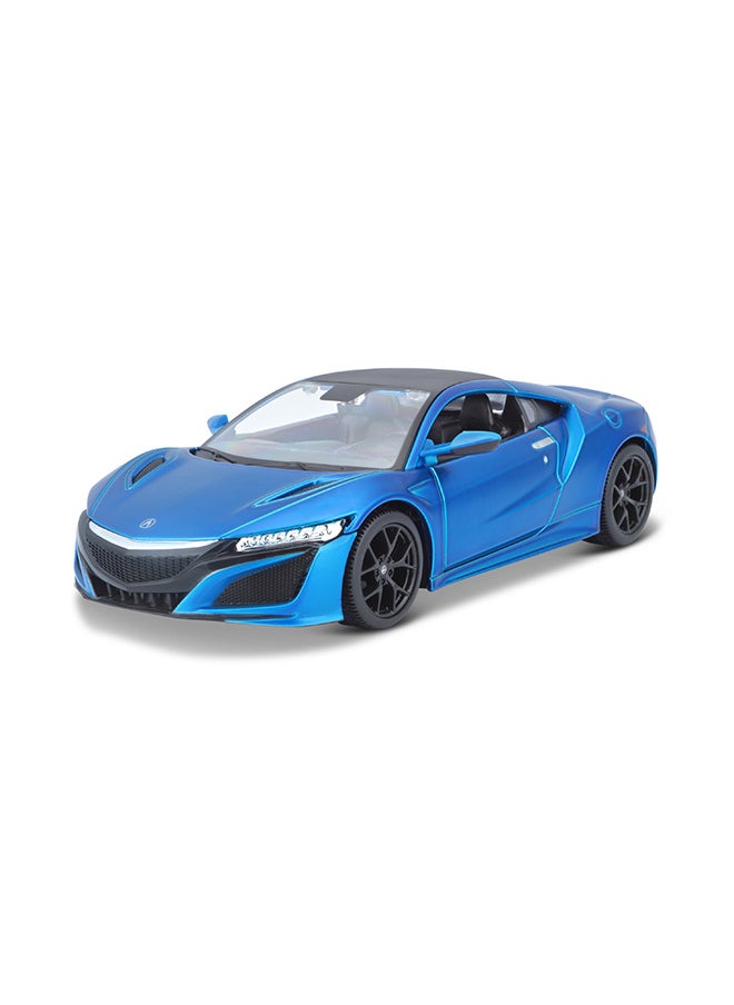 1:24 2018 Acura NSX Matte Flat Light Blue Officially Licensed Scaled Replicas of Collectible Diecast Metal Models with Exquisite Interior & Exterior Detailing for All Ages