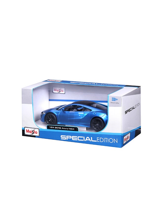 1:24 2018 Acura NSX Matte Flat Light Blue Officially Licensed Scaled Replicas of Collectible Diecast Metal Models with Exquisite Interior & Exterior Detailing for All Ages