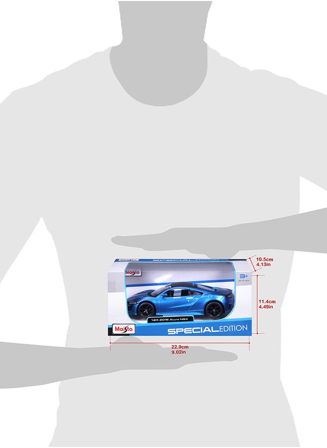 1:24 2018 Acura NSX Matte Flat Light Blue Officially Licensed Scaled Replicas of Collectible Diecast Metal Models with Exquisite Interior & Exterior Detailing for All Ages