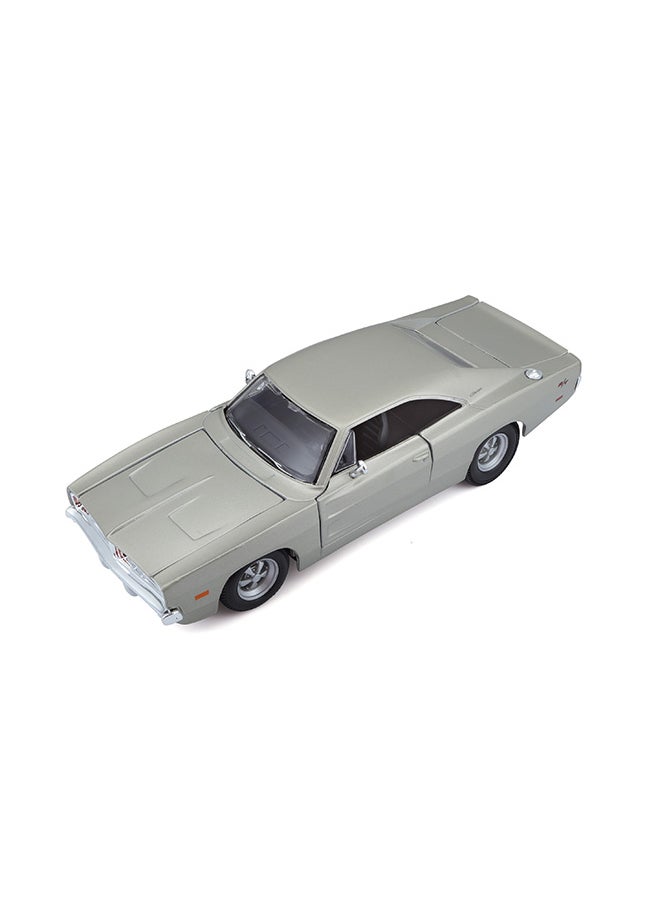 1:24 Se (A) - 1969 Dodge Charger R/T Silver Officially Licensed Scaled Replicas of Collectible Diecast Metal Models with Exquisite Interior & Exterior Detailing for All Ages