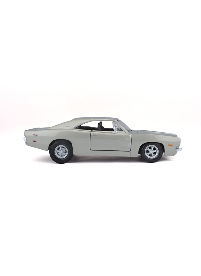 1:24 Se (A) - 1969 Dodge Charger R/T Silver Officially Licensed Scaled Replicas of Collectible Diecast Metal Models with Exquisite Interior & Exterior Detailing for All Ages