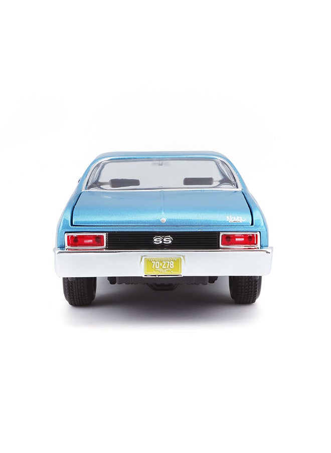 1:24 Se (A) - 1970 Chevrolet Nova Ss Met Blue Officially Licensed Scaled Replicas of Collectible Diecast Metal Models with Exquisite Interior & Exterior Detailing for All Ages