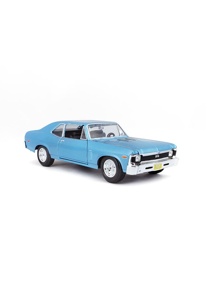 1:24 Se (A) - 1970 Chevrolet Nova Ss Met Blue Officially Licensed Scaled Replicas of Collectible Diecast Metal Models with Exquisite Interior & Exterior Detailing for All Ages