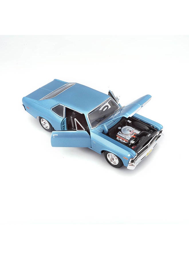 1:24 Se (A) - 1970 Chevrolet Nova Ss Met Blue Officially Licensed Scaled Replicas of Collectible Diecast Metal Models with Exquisite Interior & Exterior Detailing for All Ages