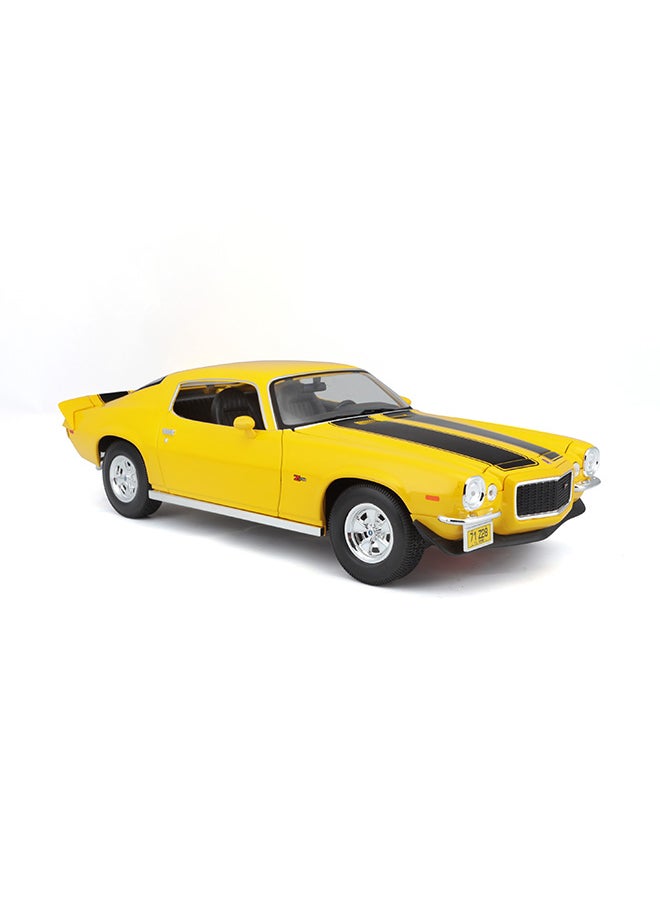 1:18 1971 Chevrolet Camaro Yellow Officially Licensed Scaled Replicas of Collectible Diecast Metal Models with Exquisite Interior & Exterior Detailing for All Ages