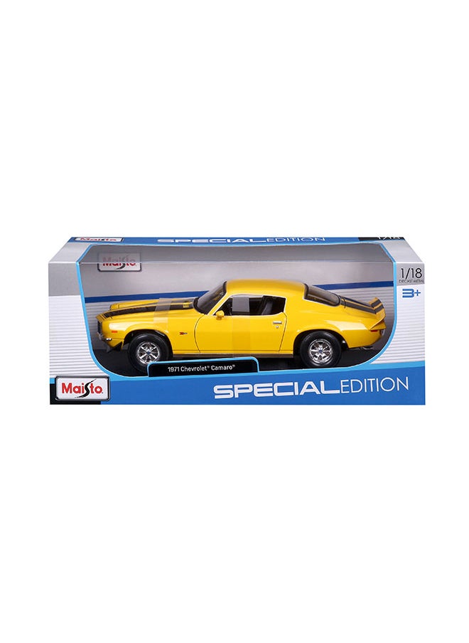 1:18 1971 Chevrolet Camaro Yellow Officially Licensed Scaled Replicas of Collectible Diecast Metal Models with Exquisite Interior & Exterior Detailing for All Ages