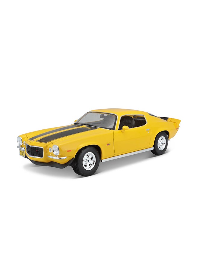 1:18 1971 Chevrolet Camaro Yellow Officially Licensed Scaled Replicas of Collectible Diecast Metal Models with Exquisite Interior & Exterior Detailing for All Ages