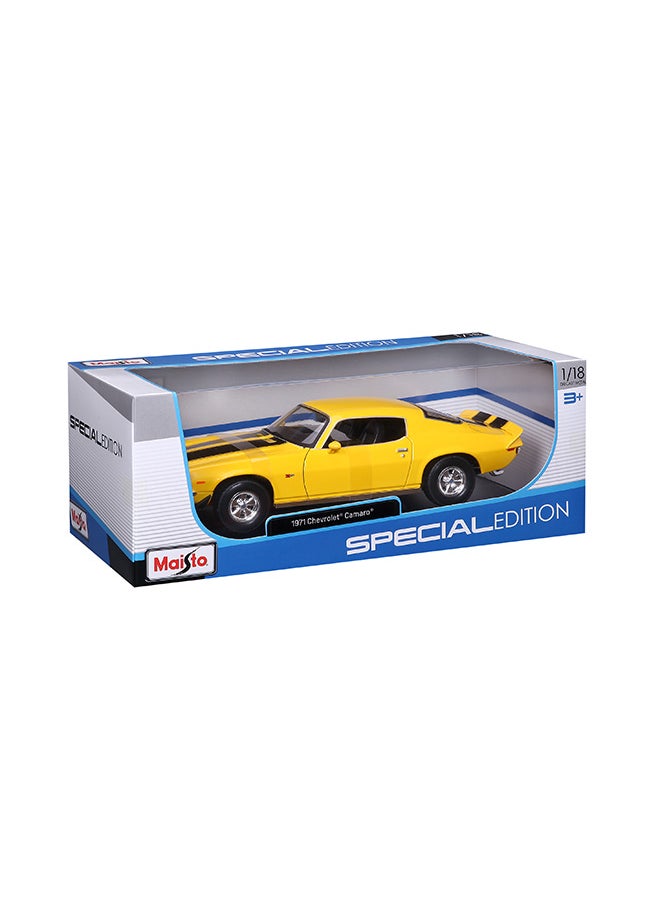 1:18 1971 Chevrolet Camaro Yellow Officially Licensed Scaled Replicas of Collectible Diecast Metal Models with Exquisite Interior & Exterior Detailing for All Ages