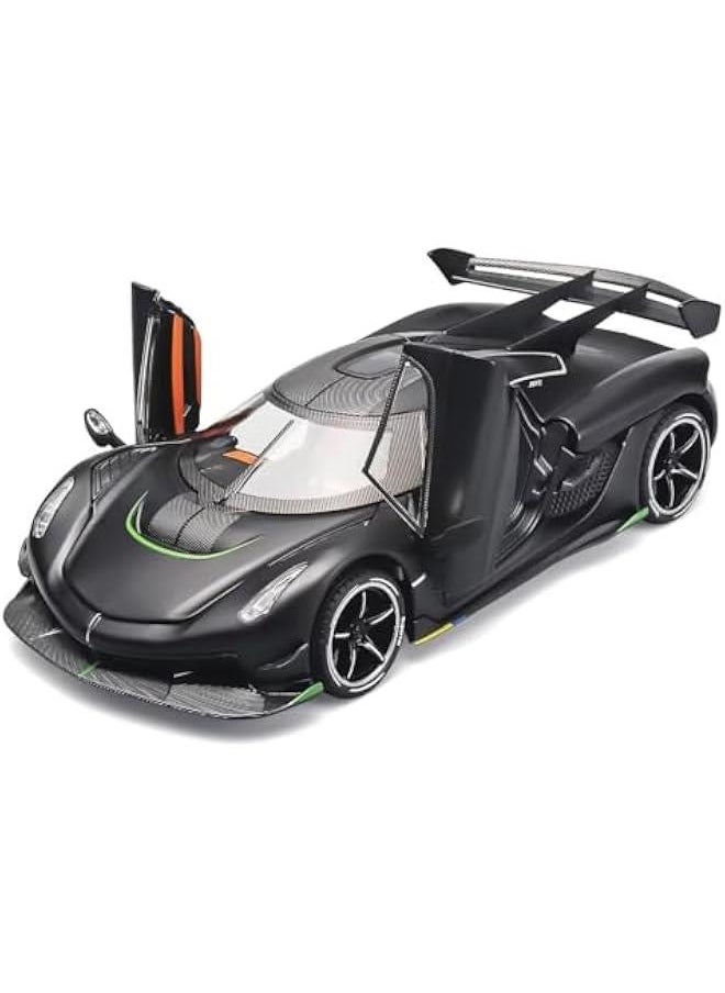 Toy Cars for Boys 1/24 Jesko Metal Die Cast Toy Cars,Collectibles Jesko Model Car,Pull Back Jesko Toy Car with Light and Sound,Cars Gifts for Age 3+ Year Old Boys(Black)