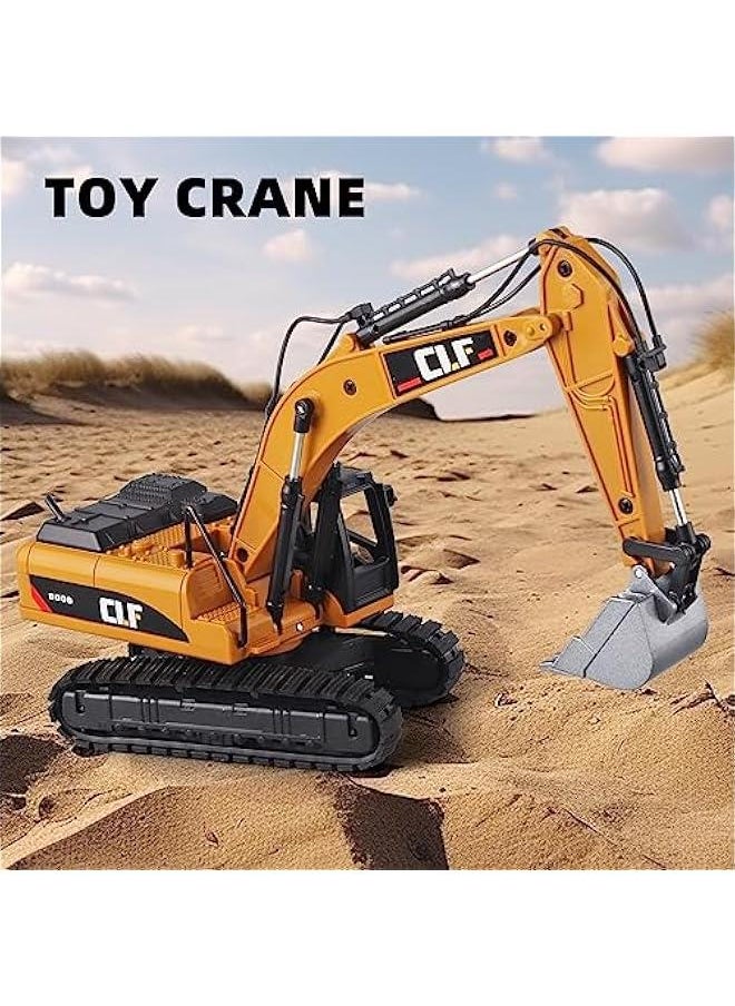 Digger Toys for Boys Construction Truck Toys Excavator，Excavator Toy with Simulated Lights，Crawler Excavator Model Construction Toys for Children，Excavator Toys for Boys 3-5 Year Old