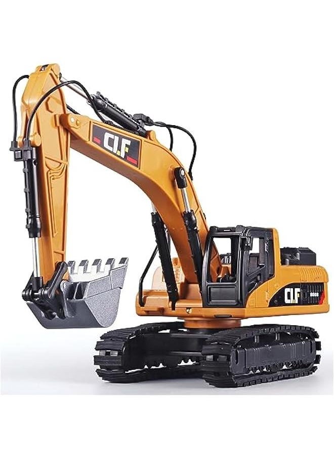 Digger Toys for Boys Construction Truck Toys Excavator，Excavator Toy with Simulated Lights，Crawler Excavator Model Construction Toys for Children，Excavator Toys for Boys 3-5 Year Old