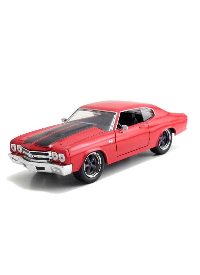 Jada Fast & Furious Dom's 1970 Chevy Chevelle SS Car (1:24, Red)