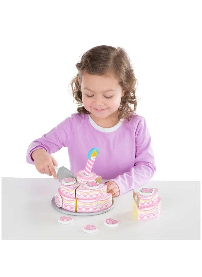 Triple-Layer Party Cake Wooden Playset