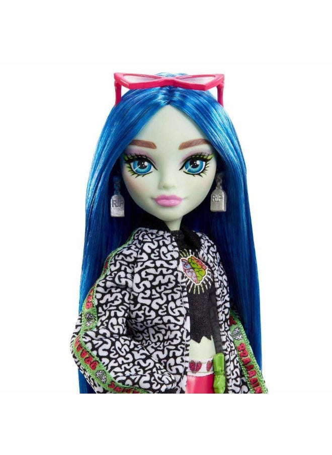 Monster High Ghoulia Yelps Fashion Doll With Pet & Accessories