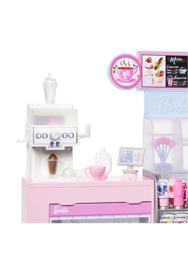 Coffee Shop Playset With Blonde Barista Doll