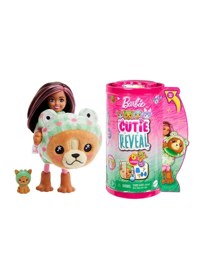 Cutie Reveal Chelsea Doll In A Puppy As Frog Costume With Pet & 6 Surprises