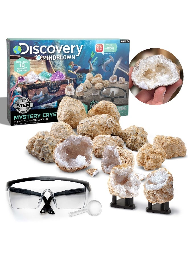 Mindblown Mystery Crystals Geode Excavation Kit (14 Pieces)