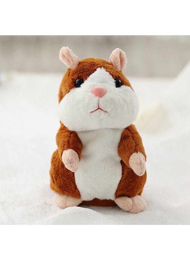 Lovely Talking Plush Hamster Toy, Can Change Voice, Record Sounds, Nod Head or Walk, Early Education for Baby, Different Size Choice Style:bright brown and nodding Height:15cm 15*15*15cm