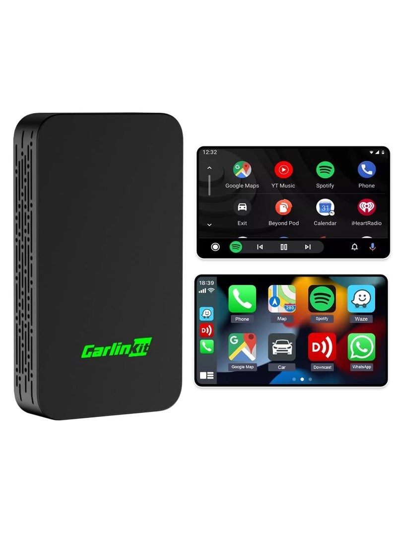 Carlinkit 5.0, Ultimate Wireless CarPlay & Android Auto Adapter - Ultra Speed, Low Power Design, Dual Band WiFi, Only Fit For The Car With Wired CarPlay/AA