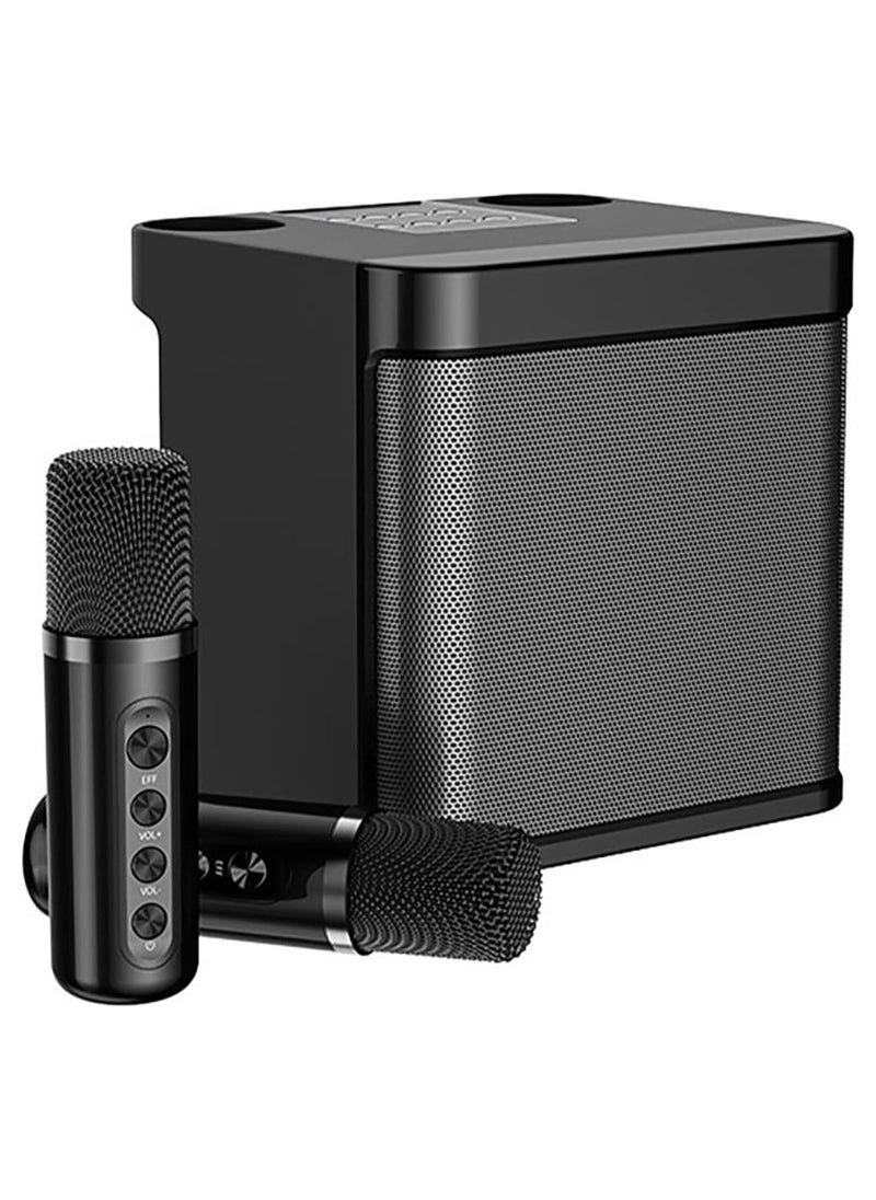 YS-203 100W high power wireless family party Bluetooth speaker portable dual microphone outlet karaoke subwoofer stereo boombox