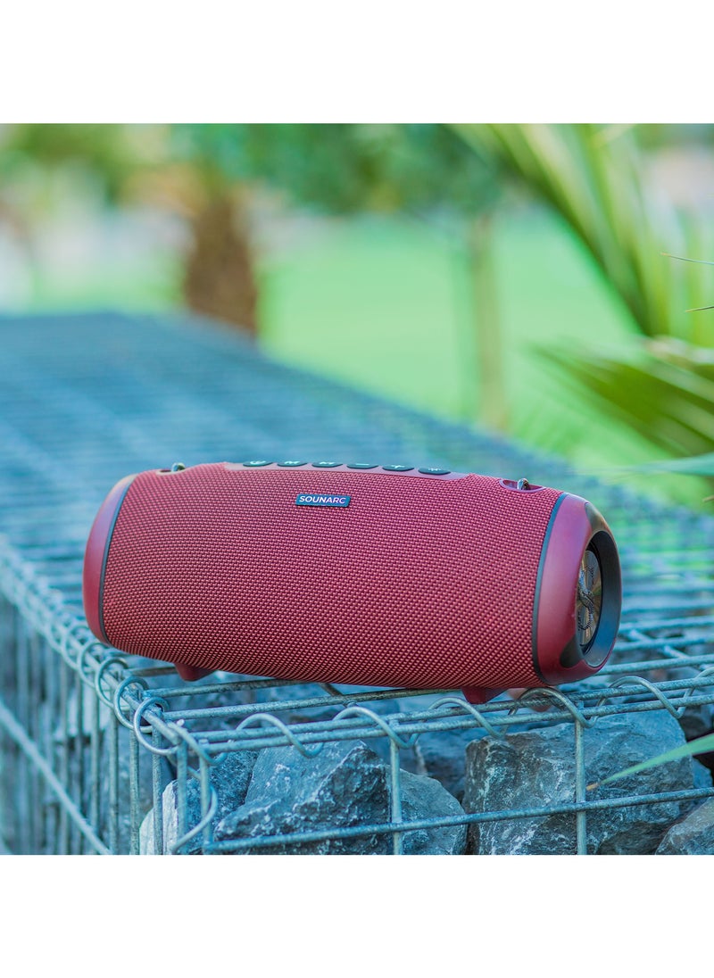 Sounarc R1 40W Portable Outdoor Speaker with Bluetooth 5.3, IPX6 Waterproof, Stereo Pairing & more