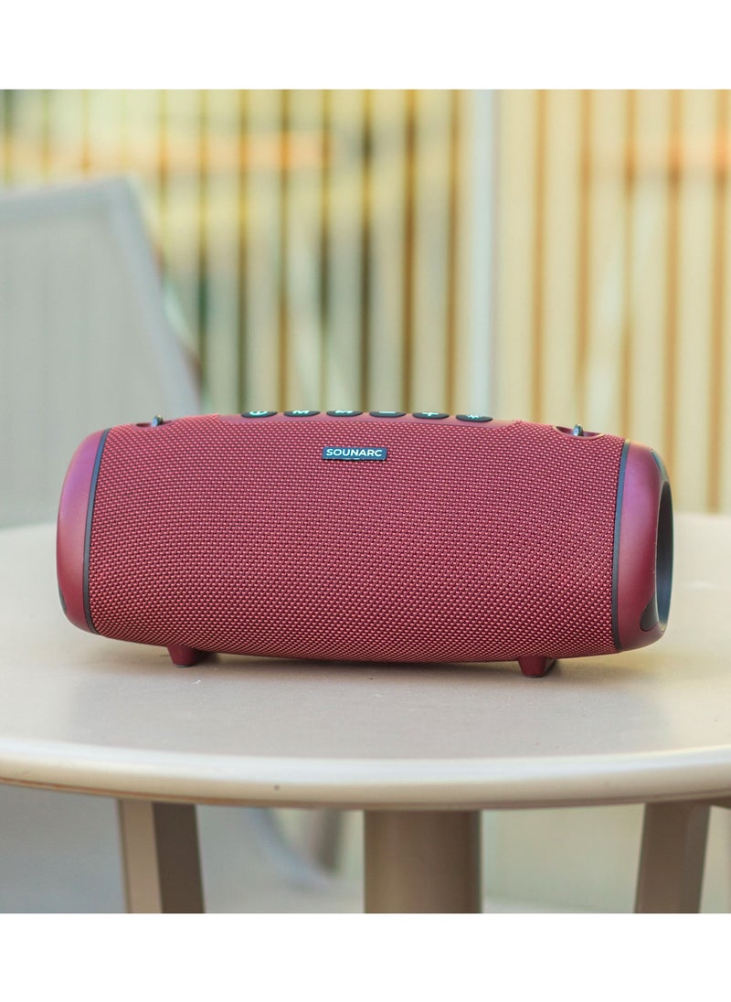 Sounarc R1 40W Portable Outdoor Speaker with Bluetooth 5.3, IPX6 Waterproof, Stereo Pairing & more
