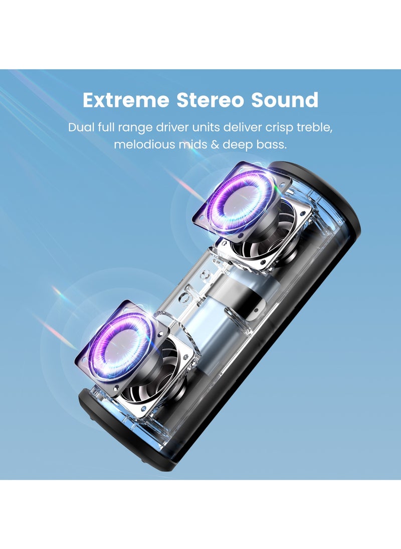 Sounarc P4 20W Portable Cylindrical Speaker with 20W Stereo Sound, Various Lightning Model, 3000 man Battery & more