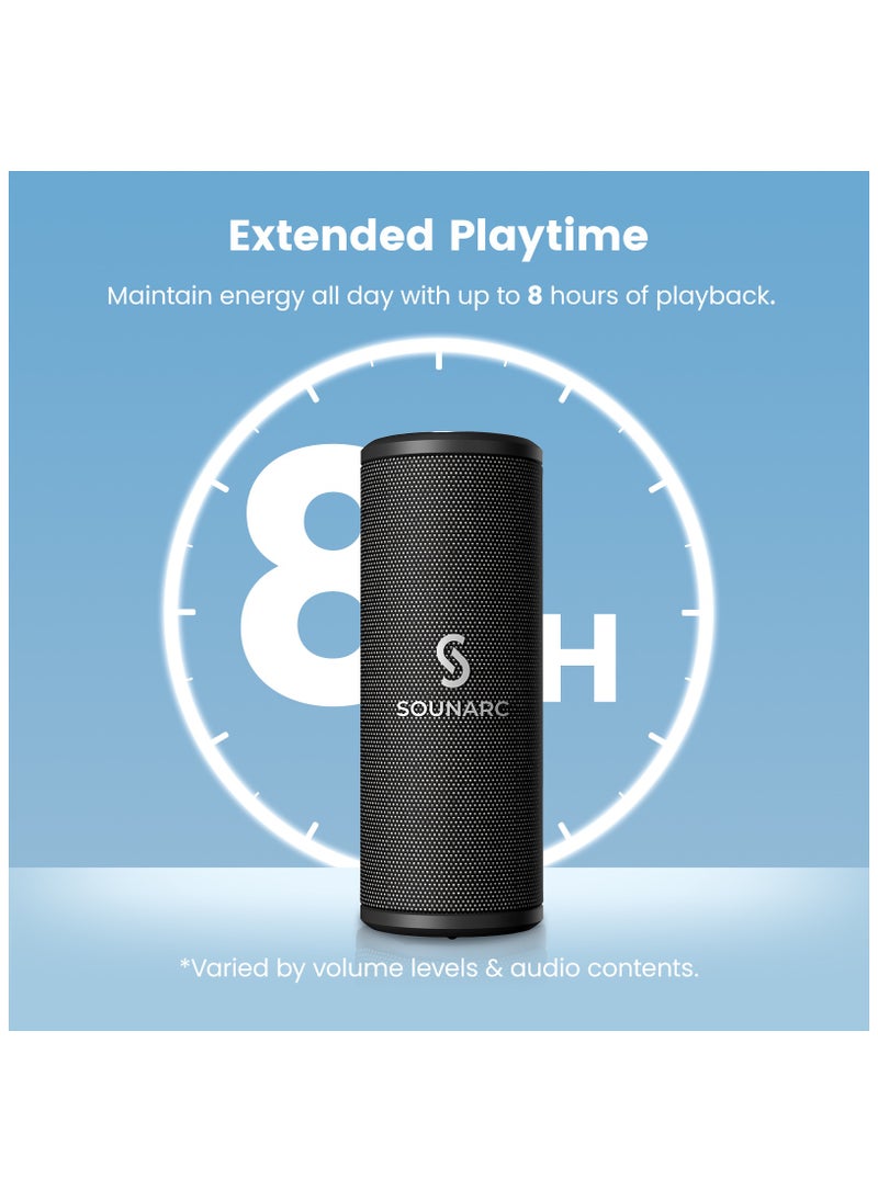 Sounarc P4 20W Portable Cylindrical Speaker with 20W Stereo Sound, Various Lightning Model, 3000 man Battery & more