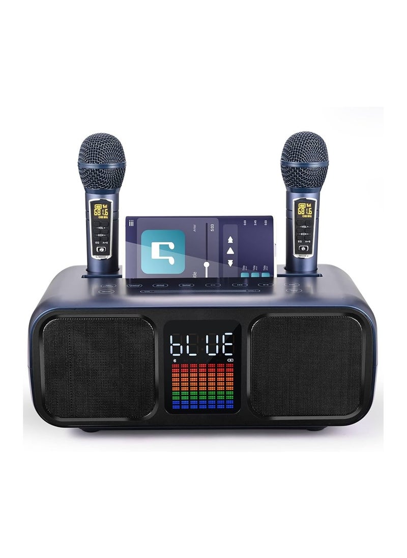 S39 Pro Portable Wireless Bluetooth Karaoke Speaker Stereo Bass Dual Microphone