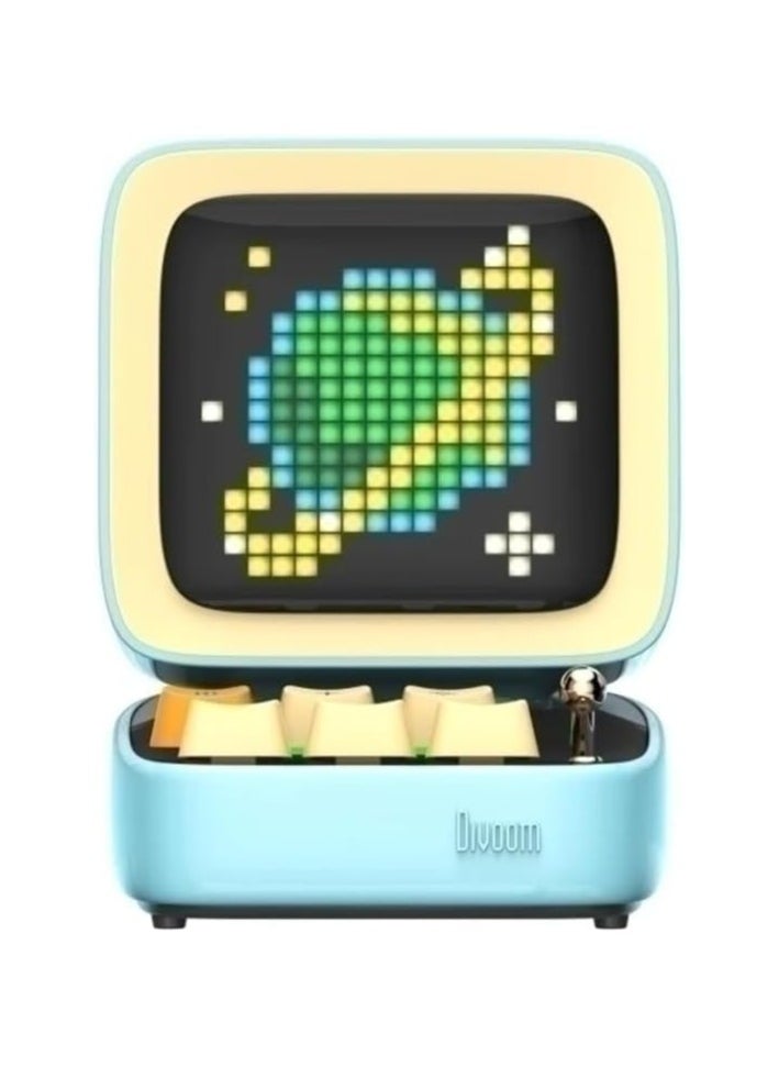 Divoom Ditoo Programable, Customizable Pixel Art LED Bluetooth Mini Speaker DIY Design With Wireless App Control, Bluetooth And Mechanical Keyboard - Blue