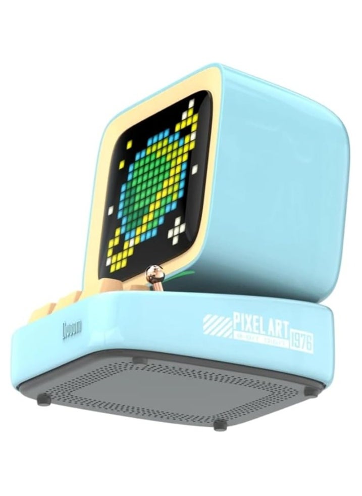 Divoom Ditoo Programable, Customizable Pixel Art LED Bluetooth Mini Speaker DIY Design With Wireless App Control, Bluetooth And Mechanical Keyboard - Blue