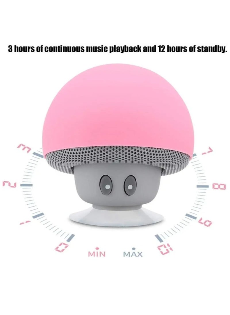 Portable Bluetooth Speaker, High Quality Wireless Mushroom Speaker With Built In Microphone, Noise Cancelation Subwoofer With Suction Cup, Phone USB Speaker For Cycling Picnic Outdoor, (1pc, Red)